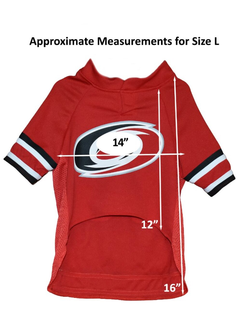 NHL Dog’s Shirt Carolina Hurricanes Jersey “00” Logo Pet Apparel Red Size L NEW - Picture 5 of 5